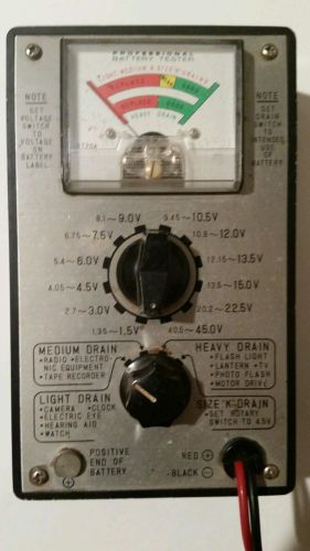 Vintage BT-20A Professional Battery Tester. AAA, Watch Batteries,Car, up to 45V
