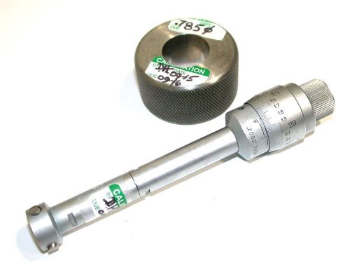 MITUTOYO .700 to .800&#034; HOLTEST INSIDE BORE MICROMETER W/ MASTER CALIBRATED