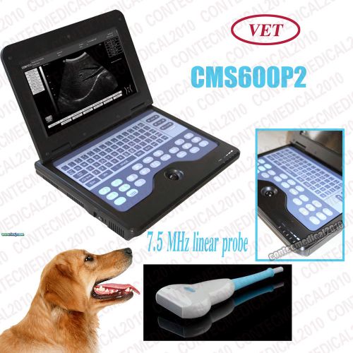 7.5 MHz linear VET Veterinary laptop B-Ultrasound Scanner Diagnostic System P2