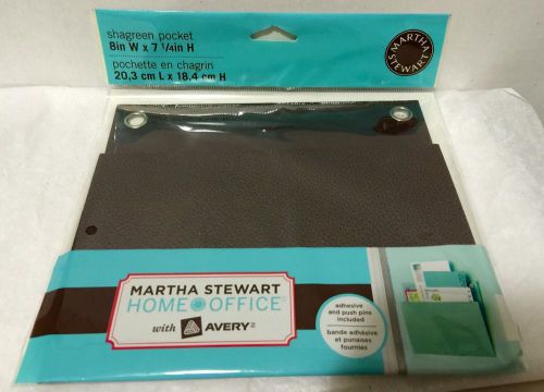 Martha Stewart Home Office Shagreen Pocket, 24507, Brown, Brand New