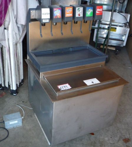 Cornelius 6 head soda coke / pepsi soda dispenser with cold plate ice bin for sale