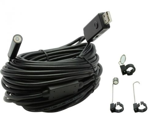 Dia 9mm 15m usb snake inspection endoscope pipe tube camera hook+mirror+magnet for sale