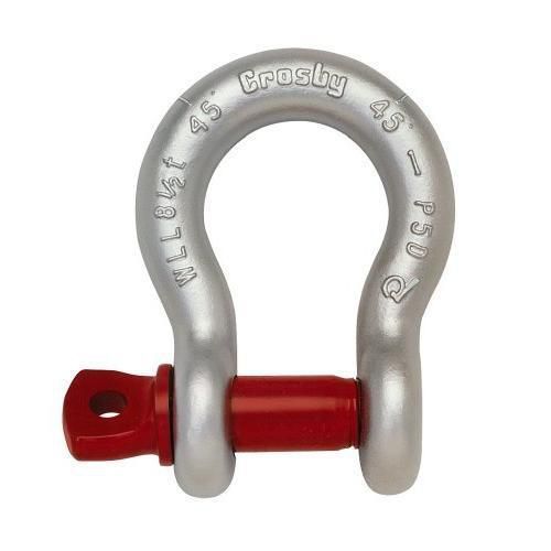 Crosby 1018375 Carbon Steel G-209 Screw Pin Anchor Shackle, Galvanized, 1/2 New