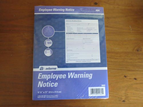 Adams Employee Warning Notice Form, 8 1/2 x 11 Inches, 2 Pads of 50 Forms, 100