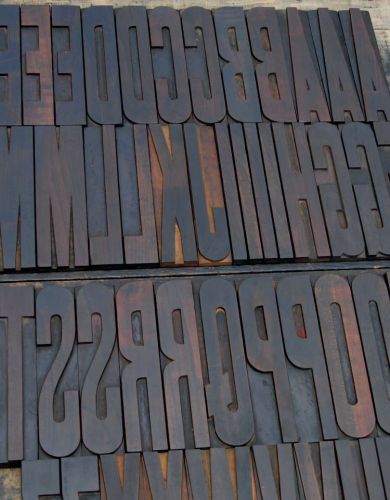 50pcs - 8.86&#034; !!! letterpress wood printing blocks wooden alphabet type print