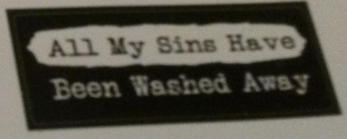 3 Jesus Hardhat Sticker - Sins Washed Away - 3.25&#034;x1.125&#034; White Vinyl UV outdoor