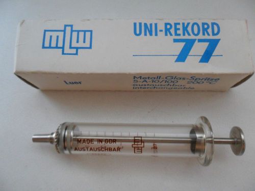 5 ml syringe from glass and metal , uni-rekord for sale