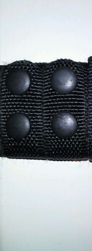 Bianchi 31304 patroltek black nylon 1&#034; wide belt keepers w/ black snaps 2 for sale