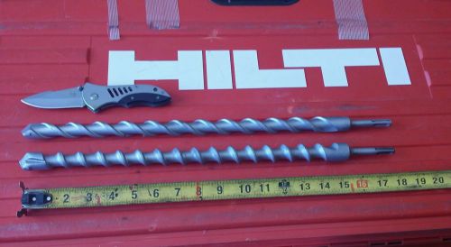 HILTI  SDS PLUS 1&#034; X 18&#034; and 7/8 x18 (2 total bits) STRONG,FAST SHIP-EXTRAS-