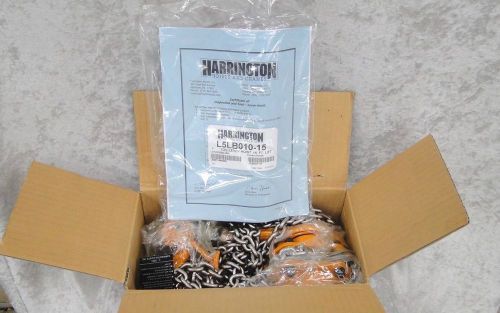 NEW Harrington Hoists &amp; Cranes L5LB010-15 1 Ton Lever Hoist 15ft Lift