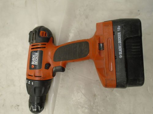 BLACK &amp; DECKER 18 VOLT CORDLESS DRILL ,CASE AND BATTERY ,AND CHARGER