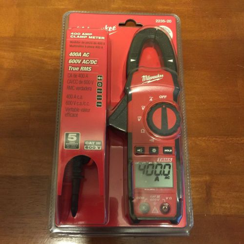 New milwaukee 400 amp ac 600v ac/dc cat 3 true rms clamp multi meter for sale