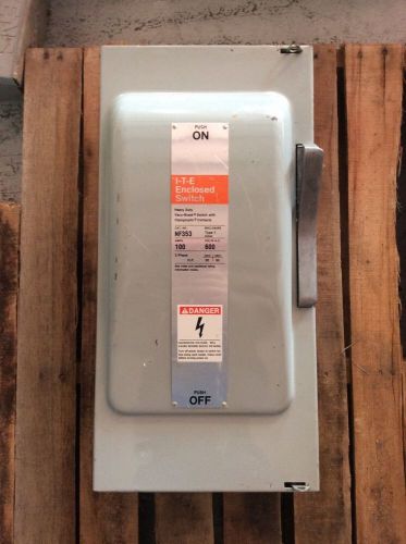 ITE Heavy Duty Safety Switch NF353 100 Amp 600 Volt Non Fusible