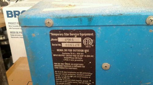 CEP 6706-S TEMPORARY TEMP POWER DISTRIBUTION SPYDER BOX 125/250 V TWIST LOCK