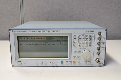 Rohde &amp; Schwarz SMIQ03E Signal Generator 300KHz-3.3GHz w/ Opt B10/B11 For Parts