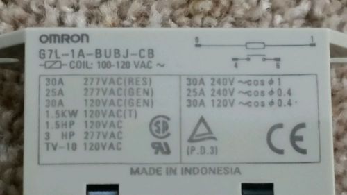 Omron g7l-1a-bubj-cb-ac24 enclosed power relay for sale