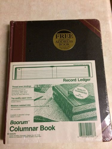 Boorum Record Ruling Ledger Columnar Book New Sealed 300 Pages 21-300-R