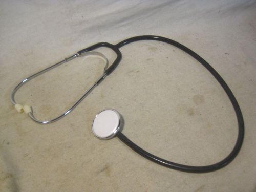 pre-owned stethescope 22&#034; black tubing tube heart medical listening stethoscope