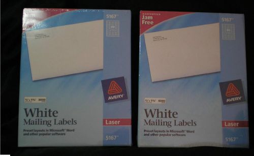 8000,  Avery Dennison 5167 Return Address Labels,  1/2&#034; X  1 3/4&#034; size