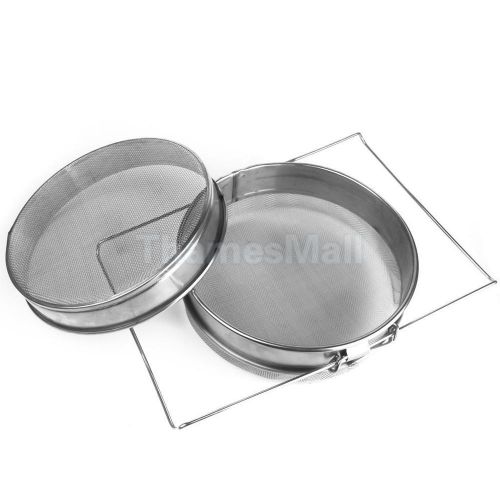 Stainless Steel Beekeeping Double Honey Strainer Filter Set Apiary Equipment