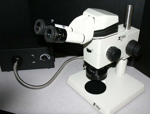 Meiji rz stereozoom microscope on pole stand 10-75x ergonomic head for sale