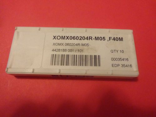 NEW SECO 10 PC CARBIDE INSERTS XOMX060204R-M05 F40M 060204R EDP 35416