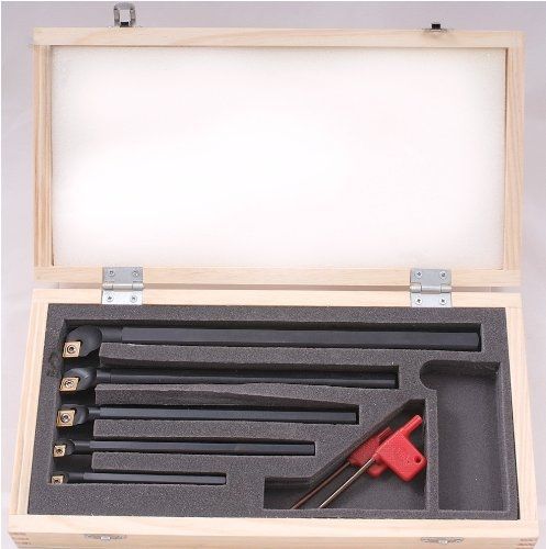 Hhip 1001-0023 5 piece sclcr indexable boring bar set, 5/16-3/8-1/2-5/8 &amp; 3/4 for sale