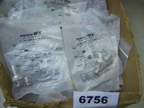(6756) HUGE LOT 77 Amphenol Coaxial Connectors 31-71000-RFX