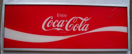 Rock-ola CCC5 5 Select Can Soda Vending Machine Coca-ColaDisplay Sign w/Trim