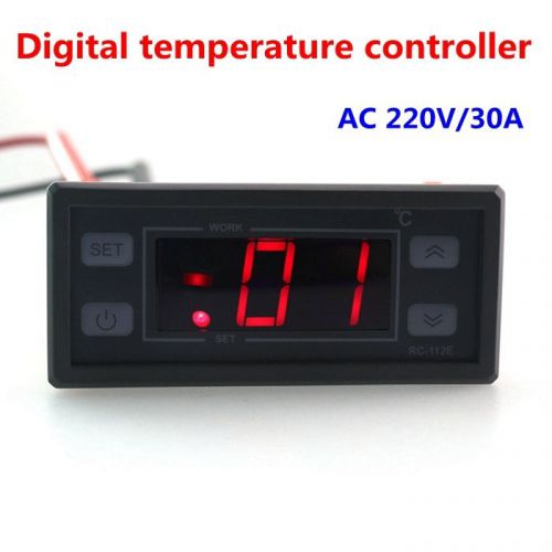 AC 220V 30A Digital LCD Thermostat Temperature Regulator Controller with sensor