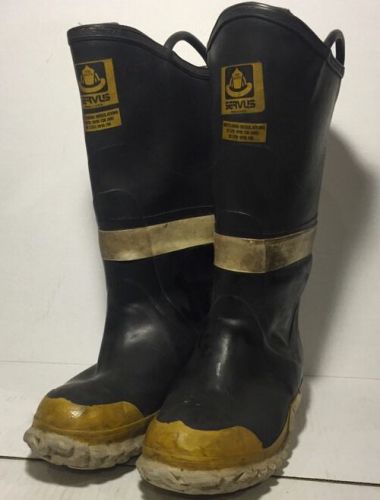 Vintage Servus Steel Toe Fire Boots Size 10 Firefighter Made in USA