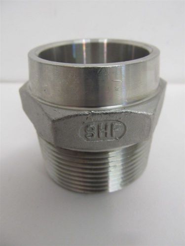 Stainless Hose Fitting SHFWO-24MP, 1 1/2&#034; NPT, 316 Stainless Weld-On / Braze End