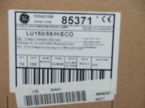 GE 85371 High Pressure Sodium Lucalox LU150/55 Bulb 150W Qty 12 New