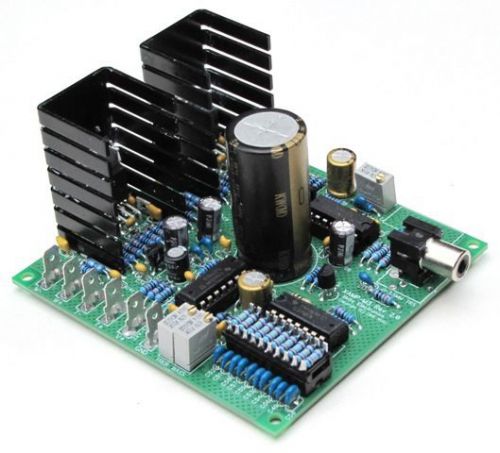Audio  bi-amplifier, 100w w/ 2-way linkwitz-riley crossover - electronic kit for sale