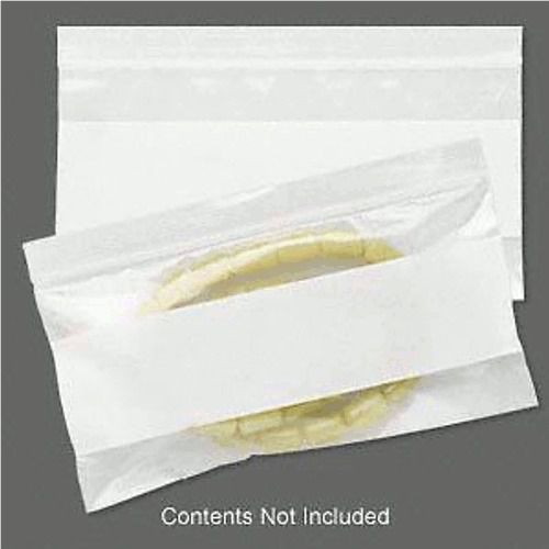 500 Plastic Ziplock Bags 3x6 clear w/white block style. NEW Tite-lip 2mil