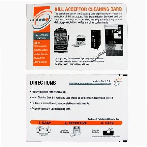 GorillaSupply (10) ATM Vending Machine Pre-saturated Cleaning Cards Dollar Bill
