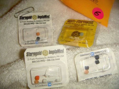 IMPLANTS - LOT #8 ASSORTED STERNGOLD IN 4 PKGS F/REF #&#039;S 811110 ON 3 PKGS NO REF