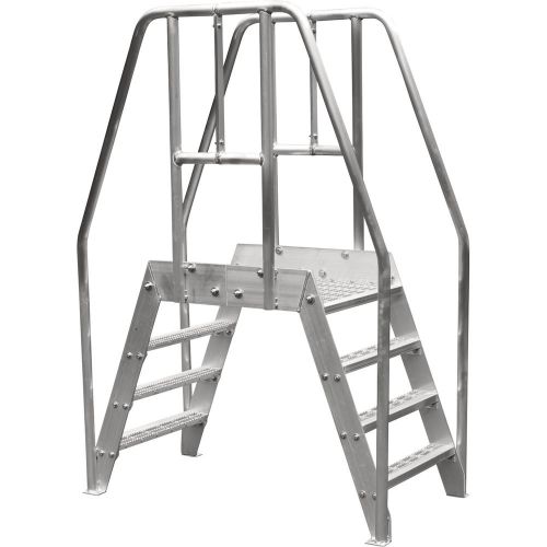 Bustin 32-in Spacesaver Crossover Ladder - 4-Steps, 500lb Cap, #BE3101