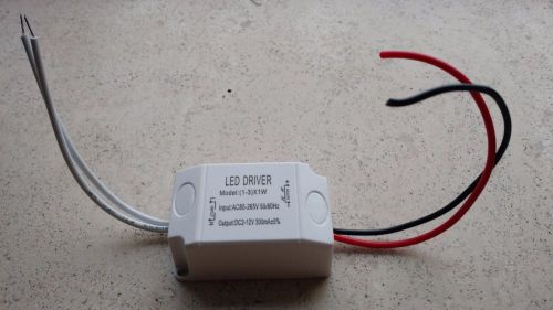 (Quantity 20) Led Driver, Model (1-3)x1W; Input AC85-265V; Output DC2-12V 300mA