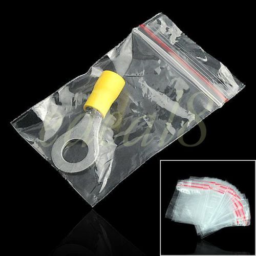 100 PCS 4 x 6cm Plastic Clear Zip Zipper Ziplock Reclosable Storage Bags A0BE