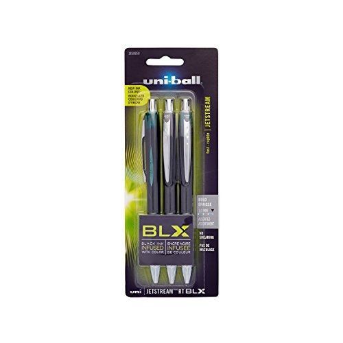 uni-ball Jetstream RT BLX Retractable Ball Point Pens, Bold Point, Assorted