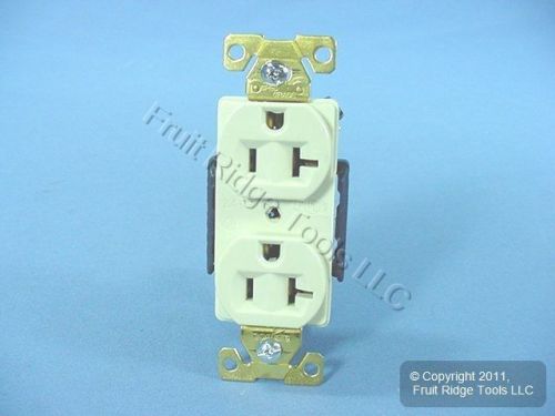 Cooper ivory industrial grade duplex receptacle outlet nema 5-20r 20a 5362v for sale