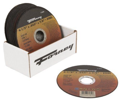 Forney 71775 Cut-Off Wheels with 7/8-Inch Arbor, 25-Pack