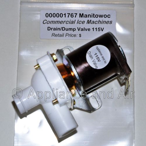 000001767 manitowoc ice maker water solenoid purge / dump valve 115v ships today for sale