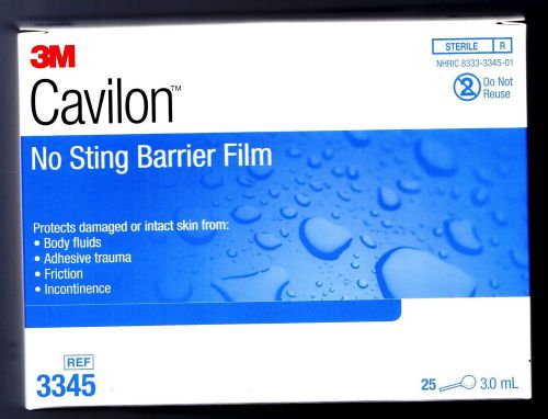 3m cavilon no sting barrier film 25 applicator packets sterile 3345 3.0 ml each for sale
