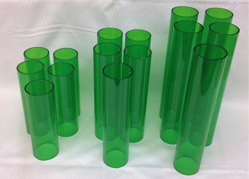 Clear Green Acrylic Extruded Plexiglas Tube - 2&#034; - 15 pieces - extra shop cuts