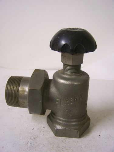 1 1/2&#034; radiator angle valve with union eureka brass works nos for sale