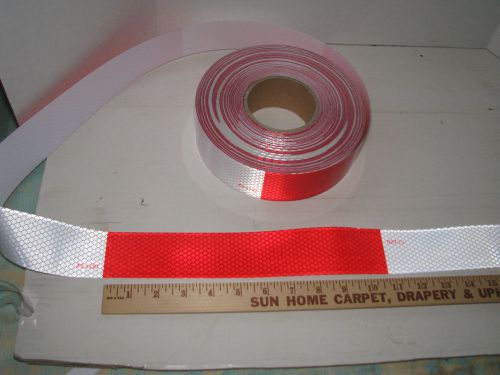 DOT C2 Reflective Conspicuity Tape, 12 in Red and 6 inch White, 12 ft rolls