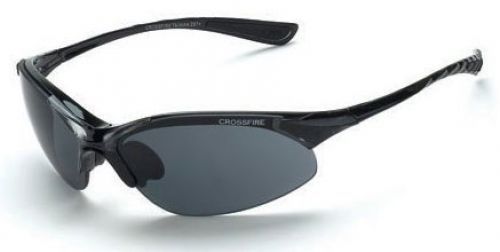 Crossfire 1541 Cobra Safety Glasses Smoke Lens - Crystal Black Frame