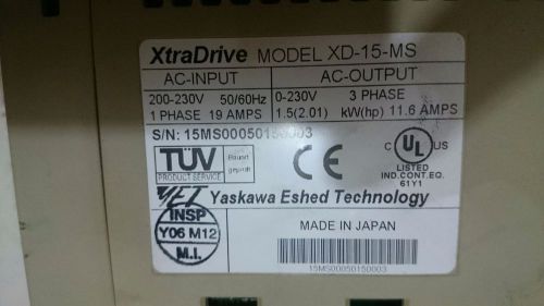 Yaskawa servo motor driver motion controller Xtradrive XD-15-MS